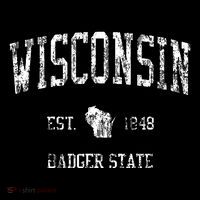 Wisconsin Vintage Sports Design Wisconsinan Wi Kids T-Shirt