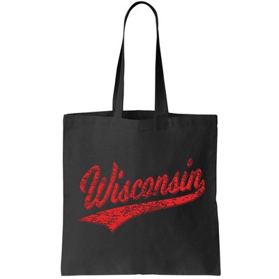 Wisconsin Varsity Script Classic Sports Jersey State Flag Bag