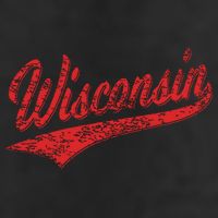 Wisconsin Varsity Script Classic Sports Jersey State Flag Golf Towel