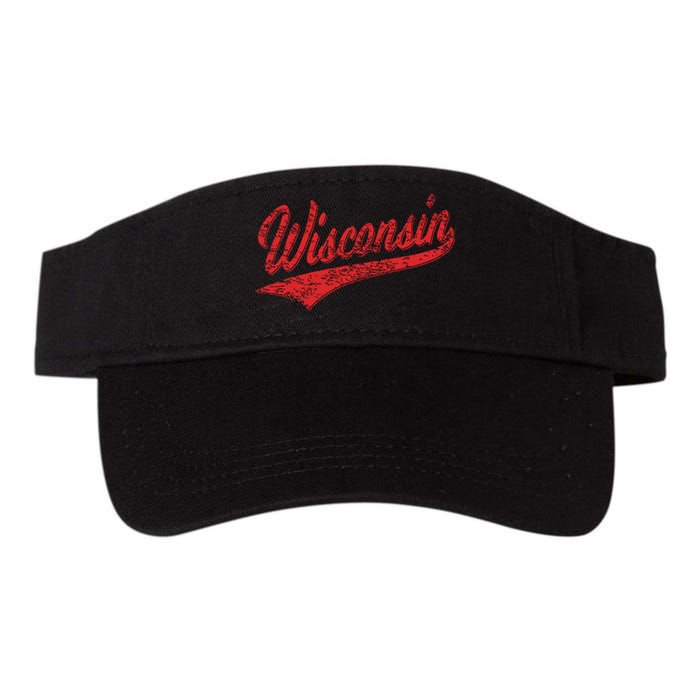 Wisconsin Varsity Script Classic Sports Jersey State Flag Visor