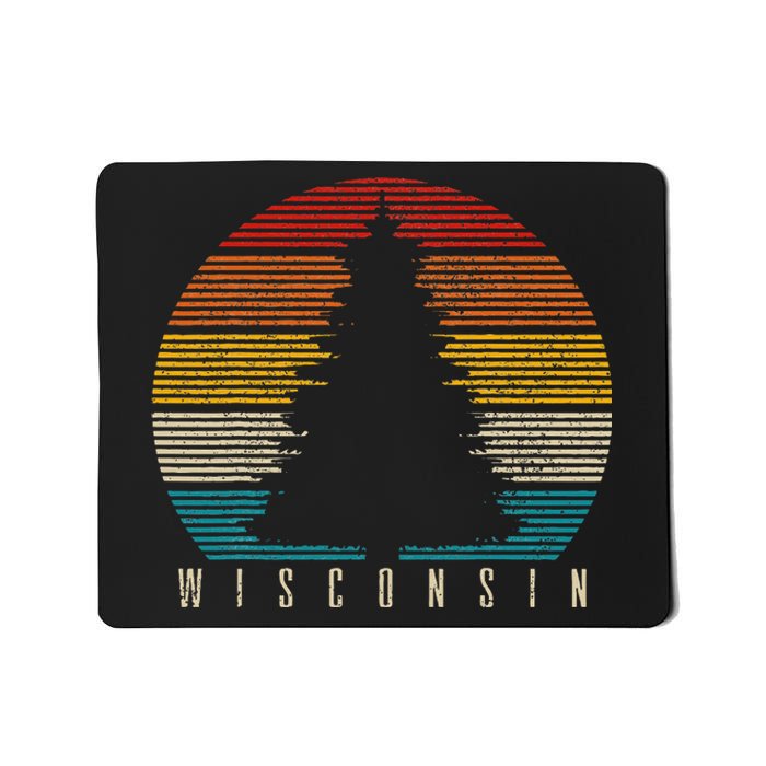 Wisconsin Vintage Tree The Badger State Mousepad