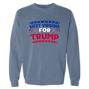 West Virginia Trump Firework Holiday Usa Flag 4th Of July Gift Garment-Dyed Sweatshirt