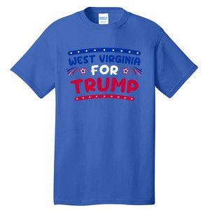 West Virginia Trump Firework Holiday Usa Flag 4th Of July Gift Tall T-Shirt