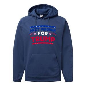 West Virginia Trump Firework Holiday Usa Flag 4th Of July Gift Performance Fleece Hoodie