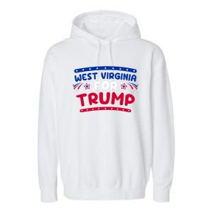 West Virginia Trump Firework Holiday Usa Flag 4th Of July Gift Garment-Dyed Fleece Hoodie