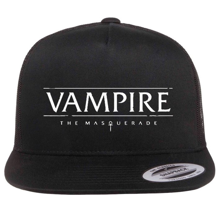 Wod Vampire The Masquerade Lasombra Icon White Flatbill Hat