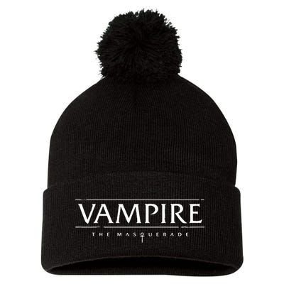 Wod Vampire The Masquerade Lasombra Icon White Pom Pom 12in Knit Beanie