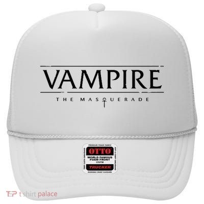 Wod Vampire The Masquerade Malkavian Icon Black High Crown Mesh Back Trucker Hat
