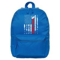 Welder Vintage Usa American Flag Welding Cute Gift 16 in Basic Backpack