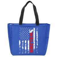 Welder Vintage Usa American Flag Welding Cute Gift Zip Tote Bag