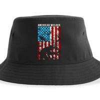 Welder Vintage USA American Flag Welding Sustainable Bucket Hat