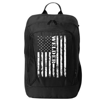 Welder Vintage USA American Flag Welding City Backpack