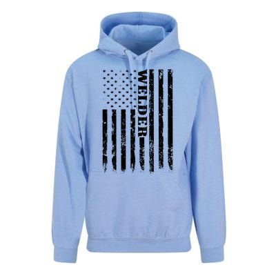 Welder Vintage USA American Flag Welding Unisex Surf Hoodie