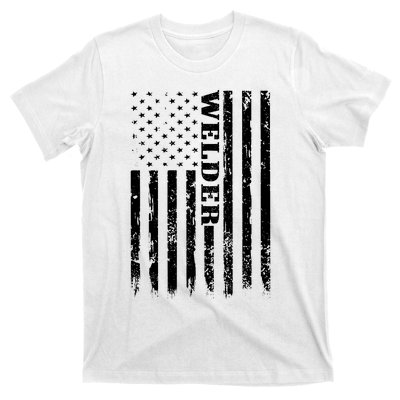 Welder Vintage USA American Flag Welding T-Shirt