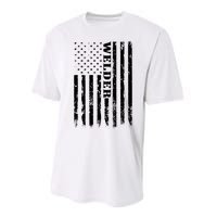 Welder Vintage USA American Flag Welding Performance Sprint T-Shirt