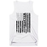 Welder Vintage USA American Flag Welding Tank Top