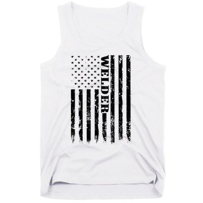 Welder Vintage USA American Flag Welding Tank Top