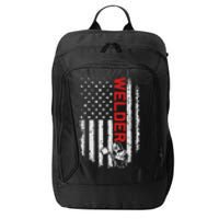 Welder Vintage USA American Flag Welding Funny Welder Lover City Backpack