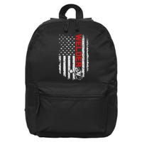 Welder Vintage USA American Flag Welding Funny Welder Lover 16 in Basic Backpack