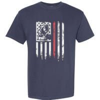 Welder Vintage USA American Flag Patriotic Welding Garment-Dyed Heavyweight T-Shirt