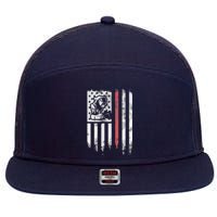 Welder Vintage USA American Flag Patriotic Welding 7 Panel Mesh Trucker Snapback Hat