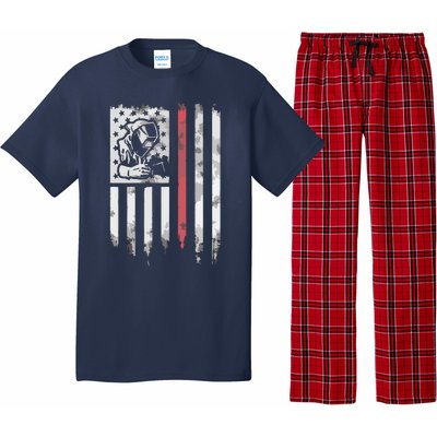 Welder Vintage USA American Flag Patriotic Welding Pajama Set