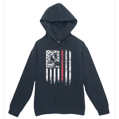 Welder Vintage USA American Flag Patriotic Welding Urban Pullover Hoodie