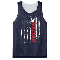 Welder Vintage USA American Flag Welding Mesh Reversible Basketball Jersey Tank