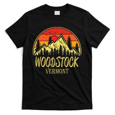 W.O.O.D.S.T.O.C.K Vermont Vt Mountains Hike Hiking Souvenir T-Shirt