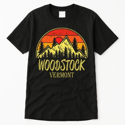 W.O.O.D.S.T.O.C.K Vermont Vt Mountains Hike Hiking Souvenir Tall T-Shirt