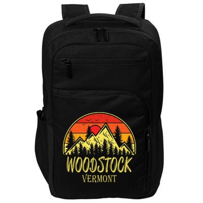 W.O.O.D.S.T.O.C.K Vermont Vt Mountains Hike Hiking Souvenir Impact Tech Backpack