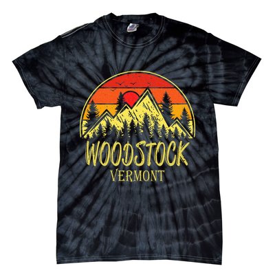 W.O.O.D.S.T.O.C.K Vermont Vt Mountains Hike Hiking Souvenir Tie-Dye T-Shirt