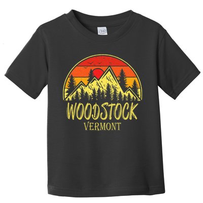 W.O.O.D.S.T.O.C.K Vermont Vt Mountains Hike Hiking Souvenir Toddler T-Shirt
