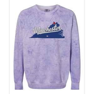 Winchester Virginia VA Map Colorblast Crewneck Sweatshirt