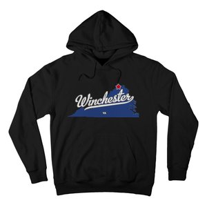 Winchester Virginia VA Map Hoodie