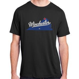 Winchester Virginia VA Map Adult ChromaSoft Performance T-Shirt