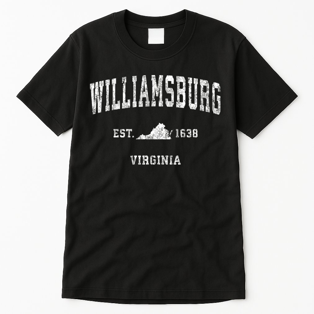 Williamsburg Virginia Va Vintage Athletic Sports Tall T-Shirt