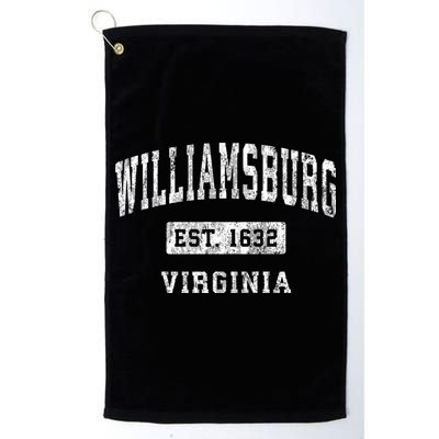 Williamsburg Virginia Va Vintage Established Sports Design Golf Towel