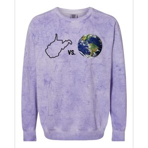 West Virginia Vs The World Colorblast Crewneck Sweatshirt