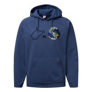 West Virginia Vs The World Performance Fleece Hoodie