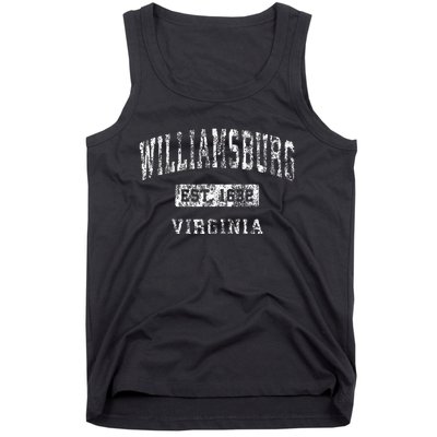 Williamsburg Virginia Va Vintage Established Sports Tank Top