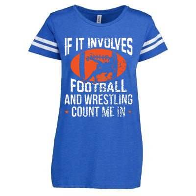 Wrestling Vintage Wrestler Christmas For Enza Ladies Jersey Football T-Shirt