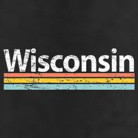 Wisconsin Vintage Worn Design Retro Stripes Beanie