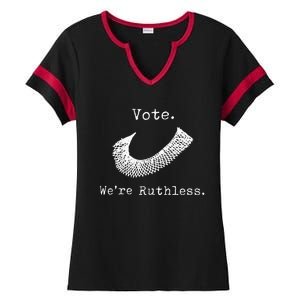 Women Vote WeRe Ruthless Ladies Halftime Notch Neck Tee