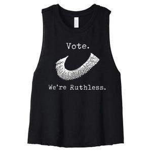 Women Vote WeRe Ruthless Women's Racerback Cropped Tank