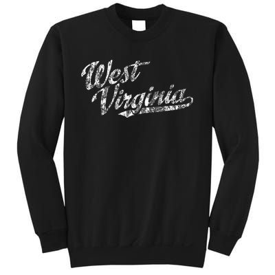 West Virginia Wv Vintage Sports Script Retro Sweatshirt