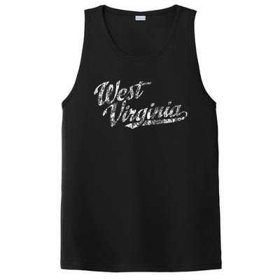 West Virginia Wv Vintage Sports Script Retro PosiCharge Competitor Tank