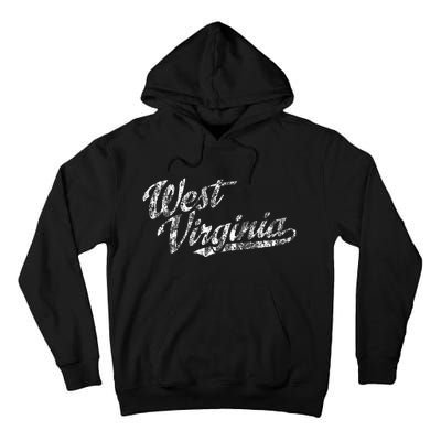 West Virginia Wv Vintage Sports Script Retro Tall Hoodie