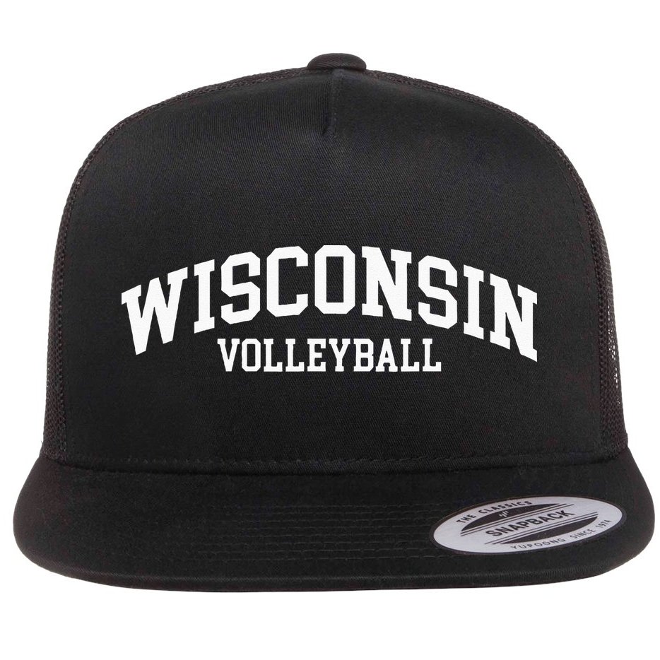 Wisconsin Volleyball Flat Bill Trucker Hat