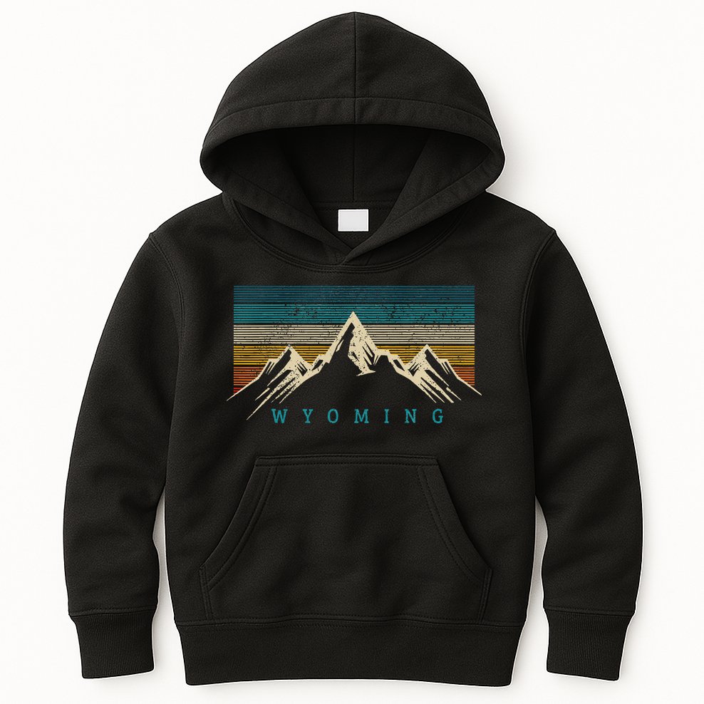 Wyoming Vintage Kids Hoodie